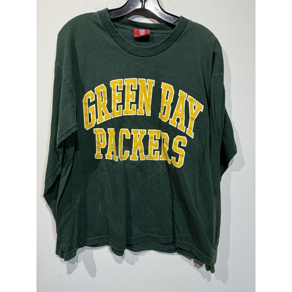 Vintage 90s Green Bay Packers NFL Long Sleeve Crewneck Graphic T-Shirt Size L